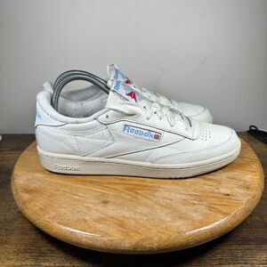 Reebok Club C 85‎ White Blue Gum Bottom Sneakers Shoes Women's Size 10